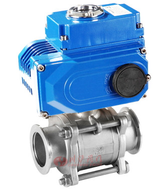 三片式電動(dòng)卡箍球閥