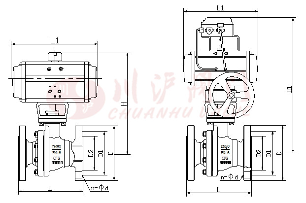 氣動開關(guān)球閥結(jié)構(gòu)圖